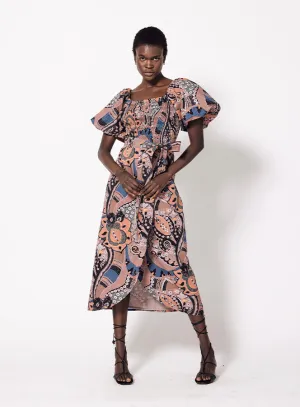 CLE Lexi Mirage Printed Midi Dress