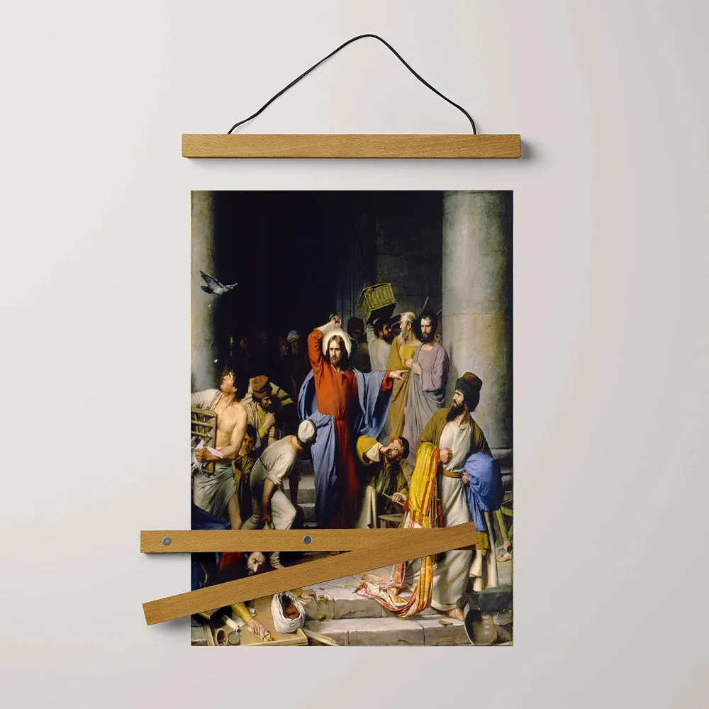 Cleansing Of The Temple Hanging Canvas Wall Art - Christan Wall Decor - Religious Canvas