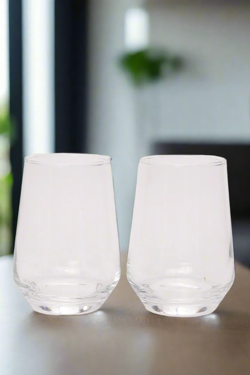 Clear Glass Tumbler Set (2 Piece)