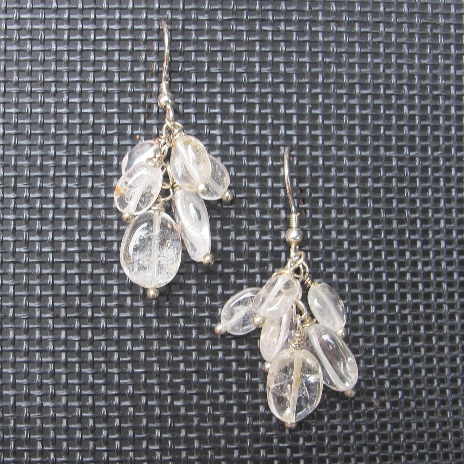 Clear Quartz Multi-Gemstone Drop Earrings