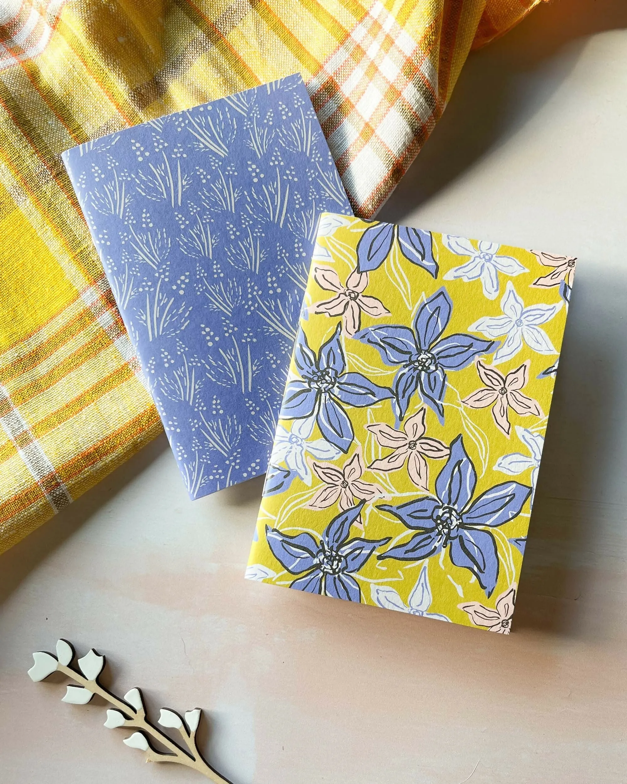 Clematis Flowers A6 Pocket Notebook Set