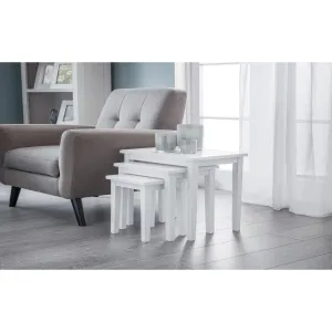 Cleo Nest Of Tables - Pure White Finish