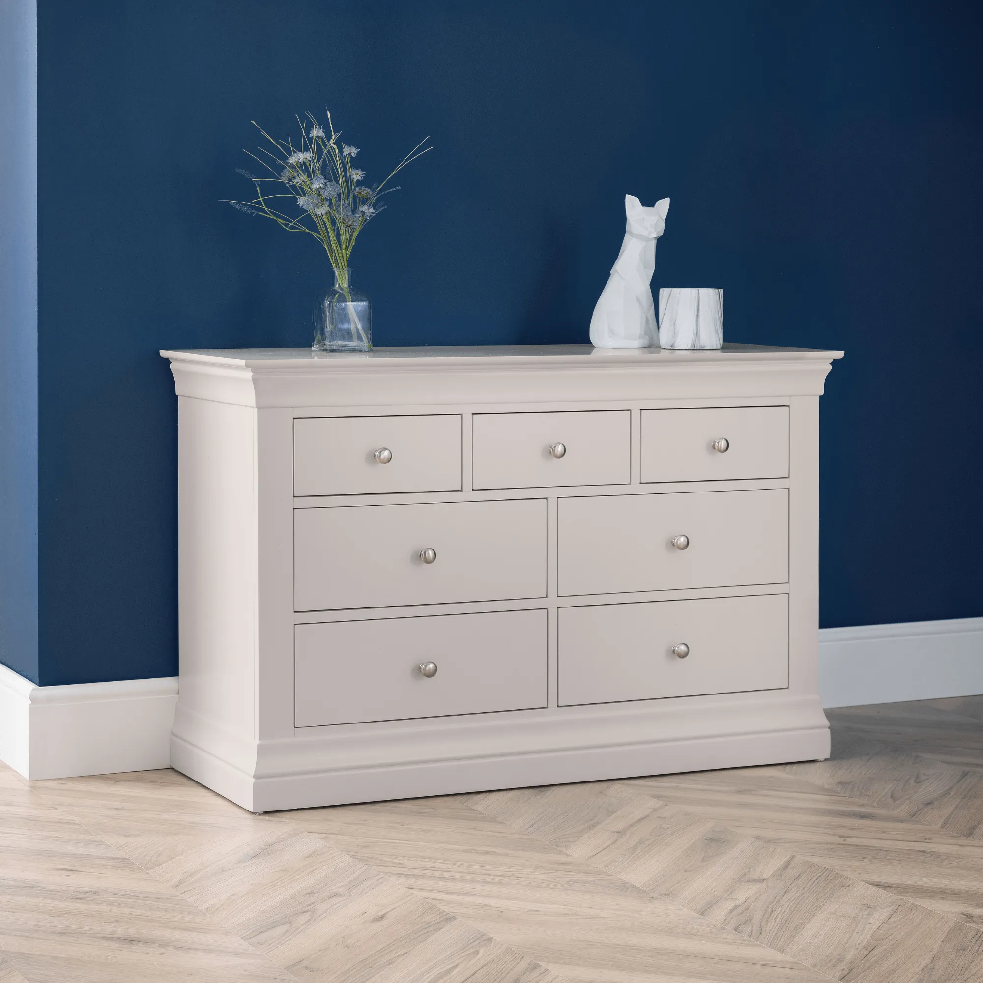 Clermont 4 3 Drawer Chest - Light Grey