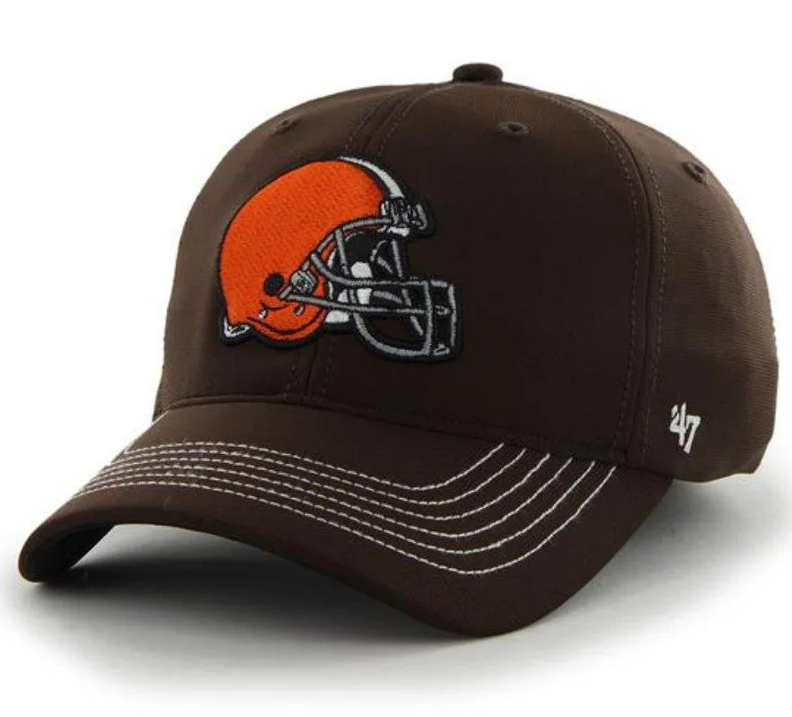 Cleveland Browns 47 Brand Brown Game Time Closer Performance Flexfit Hat Cap