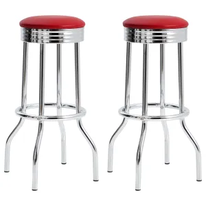 Cleveland Contemporary Red Bar Height Stool