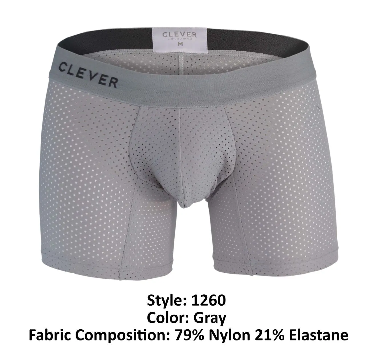 Clever 1260 Euphoria Boxer Briefs Color Gray