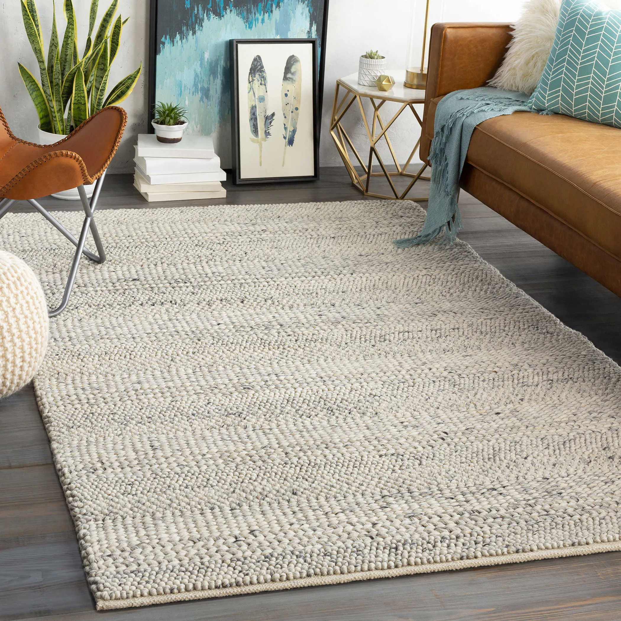 Clifton Ivory Hand Woven 10 X 14 Rug