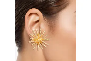 Clip On Medium Spike Earrings for Women