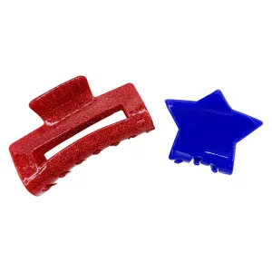 Clip Set - Red   Blue Star