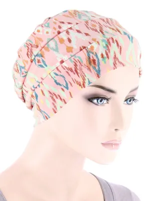 Cloche Cap Pink Petite Tribal