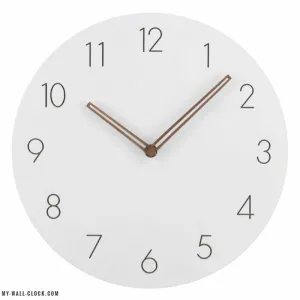 Clock Design Wood Natural White