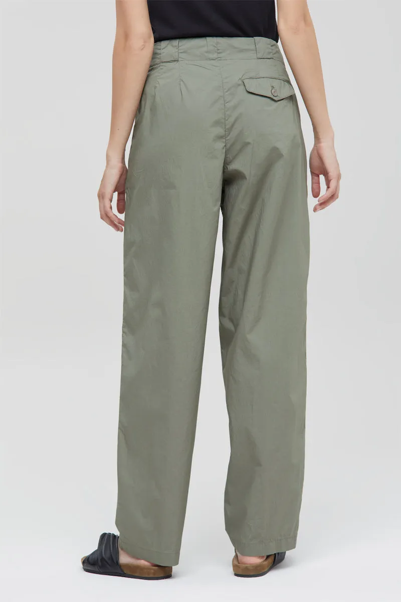 Closed - Pantalon Relaxed En Coton Biologique - Vert - Femme