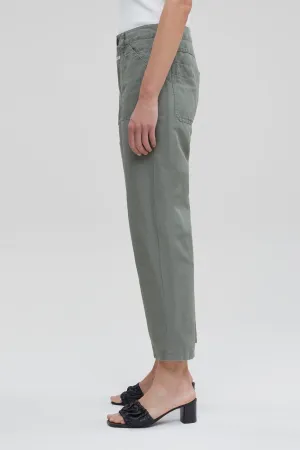 Closed - Pantalon Relaxed En Lin - Vert - Femme