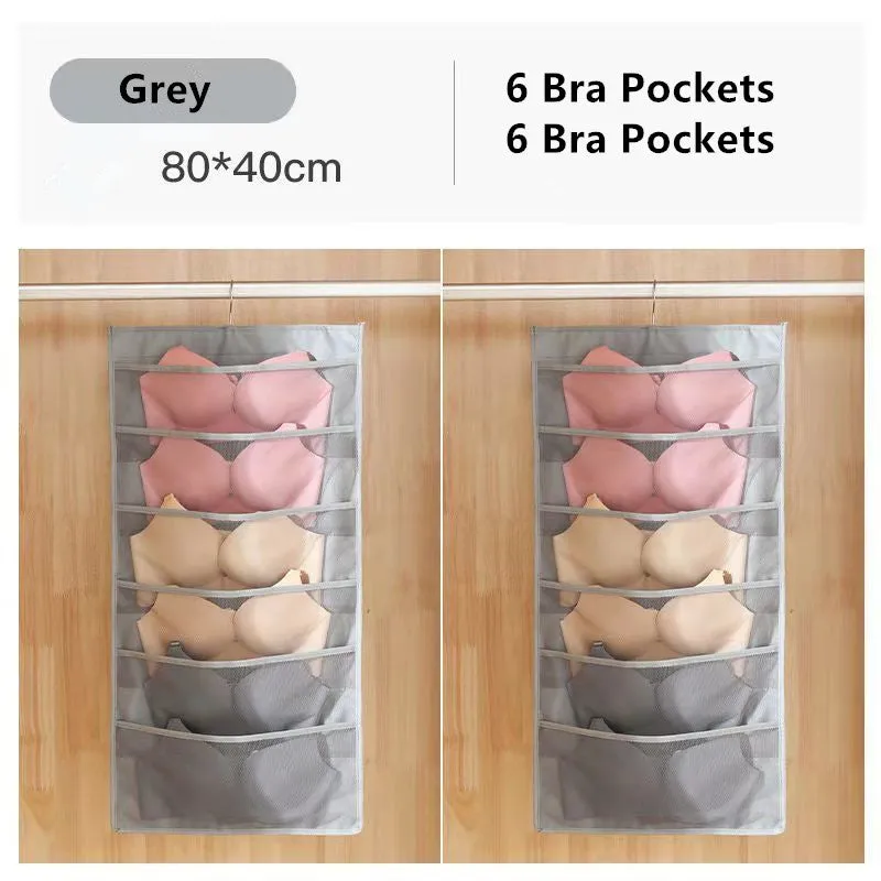 Closet Hanging Space Saver Bag for Bra Underwear Socks