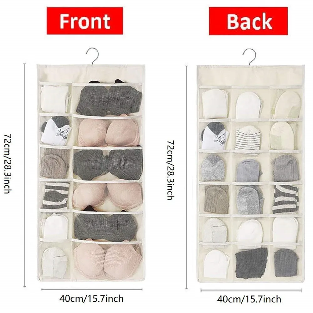 Closet Hanging Space Saver Bag for Bra Underwear Socks