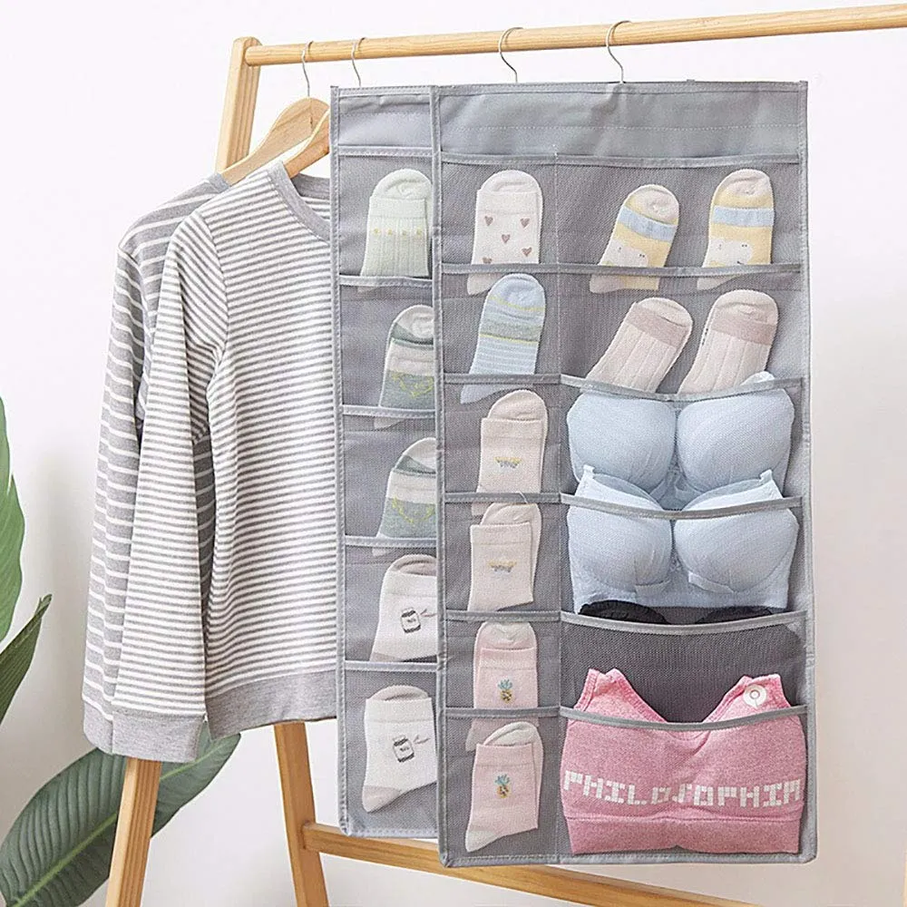 Closet Hanging Space Saver Bag for Bra Underwear Socks