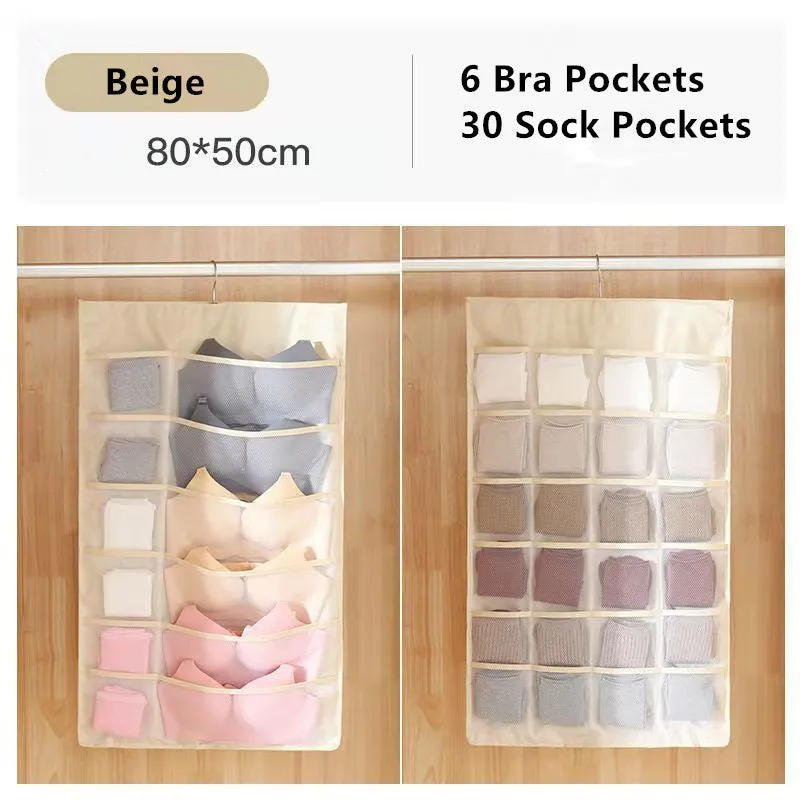 Closet Hanging Space Saver Bag for Bra Underwear Socks