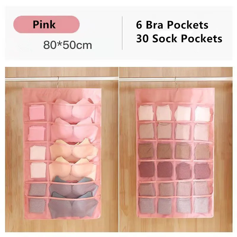 Closet Hanging Space Saver Bag for Bra Underwear Socks