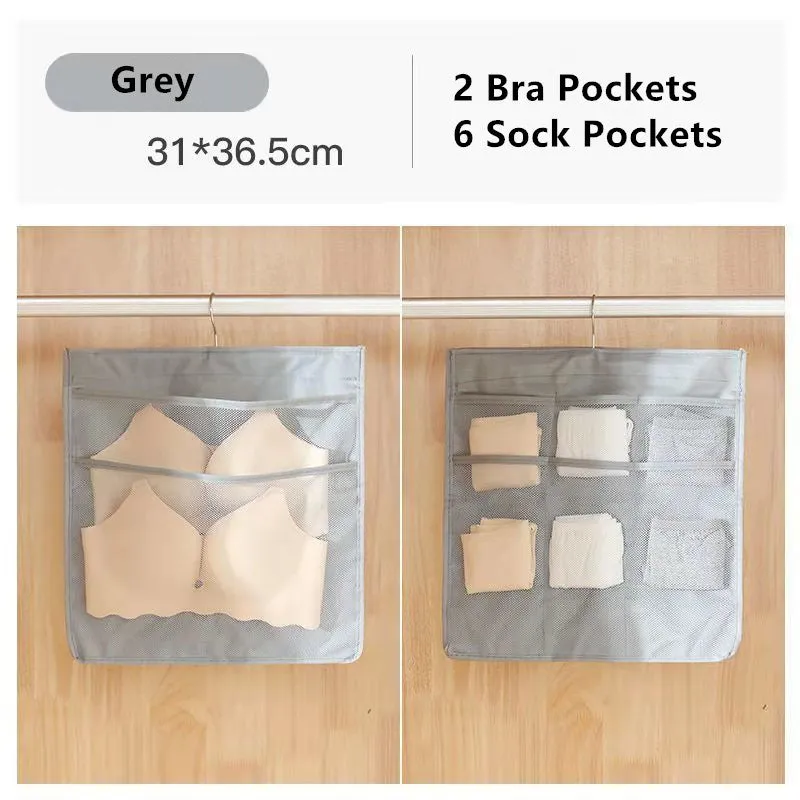 Closet Hanging Space Saver Bag for Bra Underwear Socks