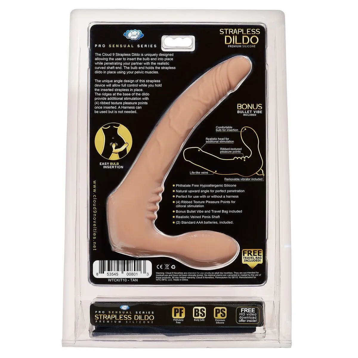 Cloud 9 Strapless DildoTan