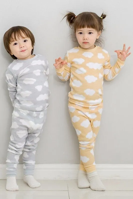 Cloud Grey Cotton Long Sleeve Pajama