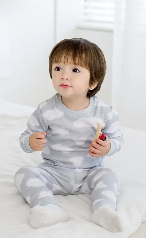 Cloud Grey Cotton Long Sleeve Pajama