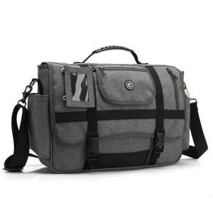 Clownfish Laptop Messenger Bag | Nylon Material | Water Resistant Unisex Laptop Messenger Bag| Office Laptop Messenger | Laptop Bag for Men's & Women's | 15.6 inch | 11 ltr Capacity | Grey |