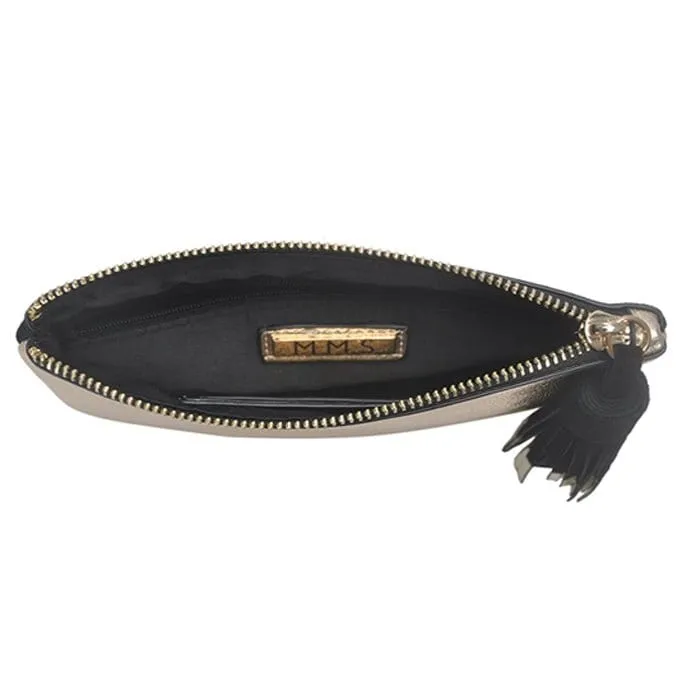 CLS82208 Metallic Pouch With Suede Tassel