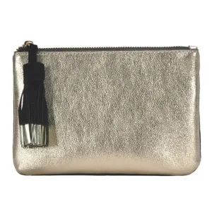 CLS82208 Metallic Pouch With Suede Tassel