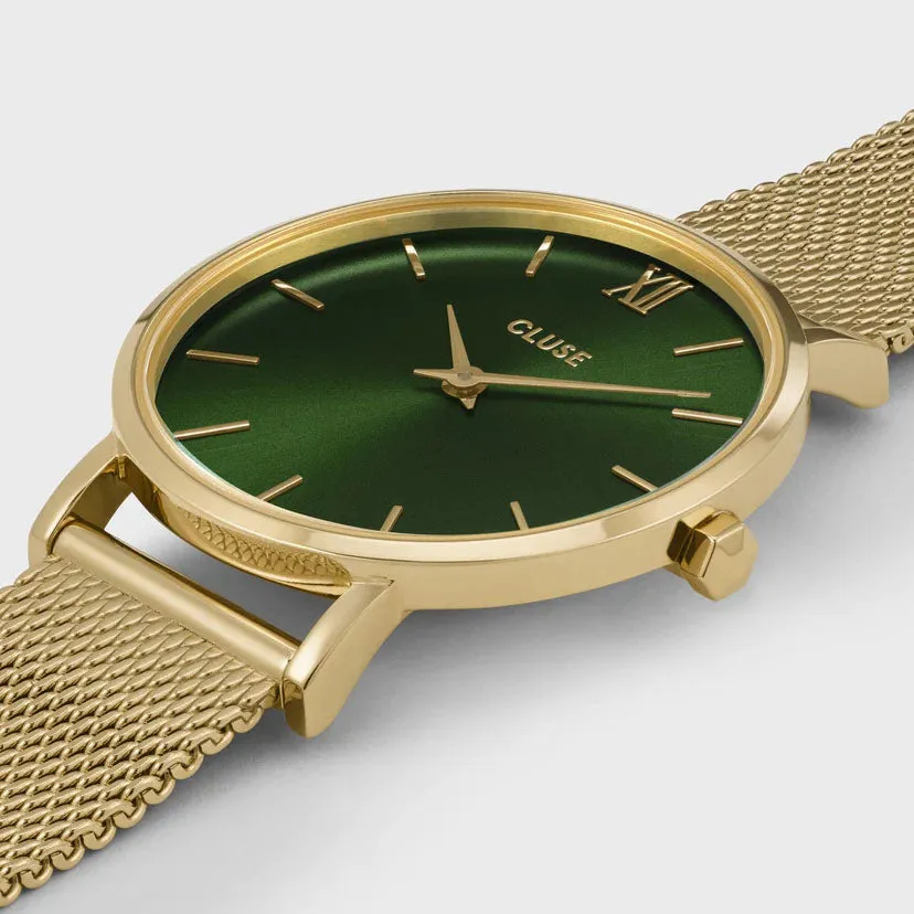 CLU Watch Minuit Mesh Green Gold