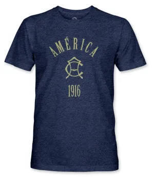 Club América Team Arch Vintage Triblend T-Shirt - Navy