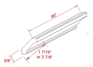 CM2 - Crown Moulding - Shaker Slim