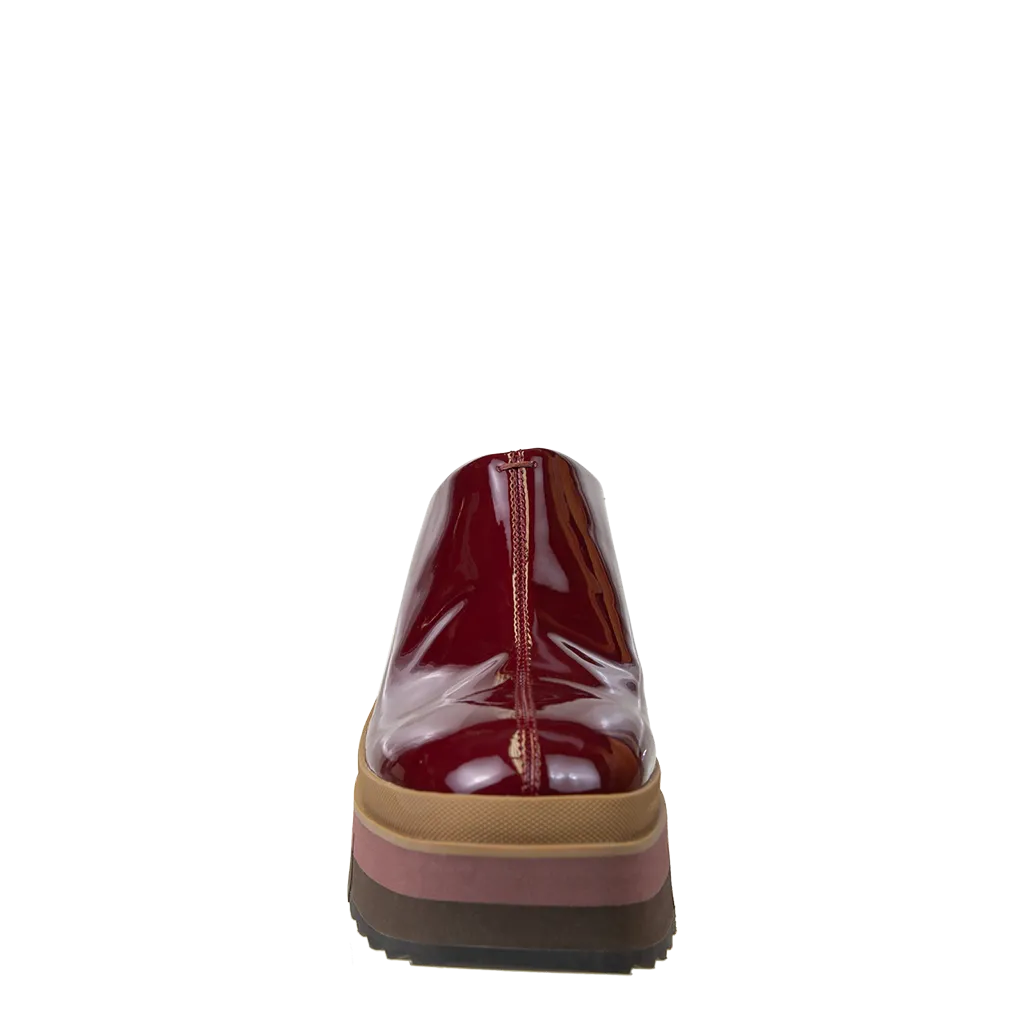 COACH in DEEP RED Platform Clogs