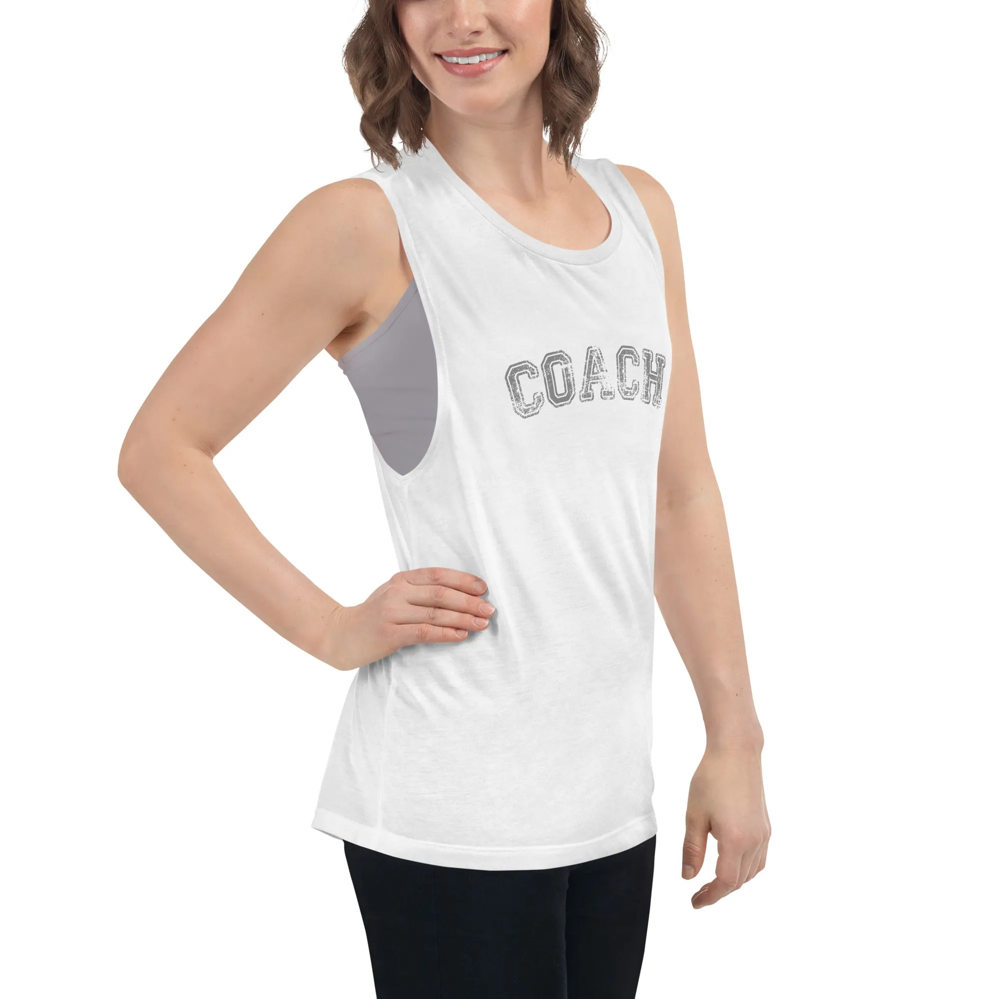 Coach Muscle Tank Top - Gym and Fitness Workout Tank Top - Running and Fitness Shirt