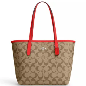 Coach Women's Mini City Tote In Signature Canvas