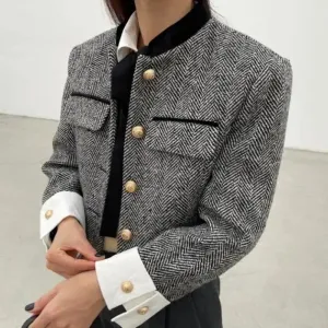 Coat for Women, Spring,  Thin Cropped Jacket.