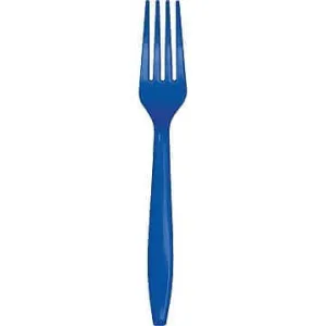 Cobalt Plastic Forks