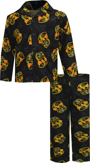 Cobra Kai Logo Traditional Boys Flannel Pajama