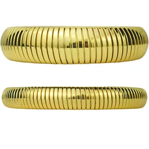 Cobra Stretch Bracelet Set of 2 (Goldtone)