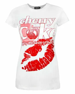 Coca Cola Cherry Coke Womens White T-Shirt