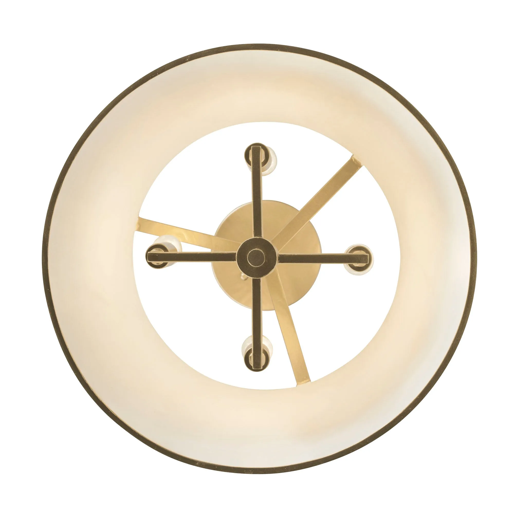 Coco 364S04MWFG 4-Light Semi-Flush - Matte White/French Gold