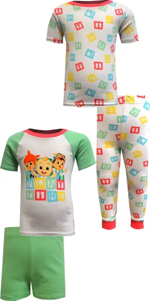 Cocomelon Playtime 4 piece Toddler Pajamas