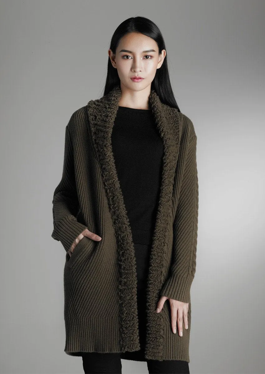 Cocoon cashmere coat