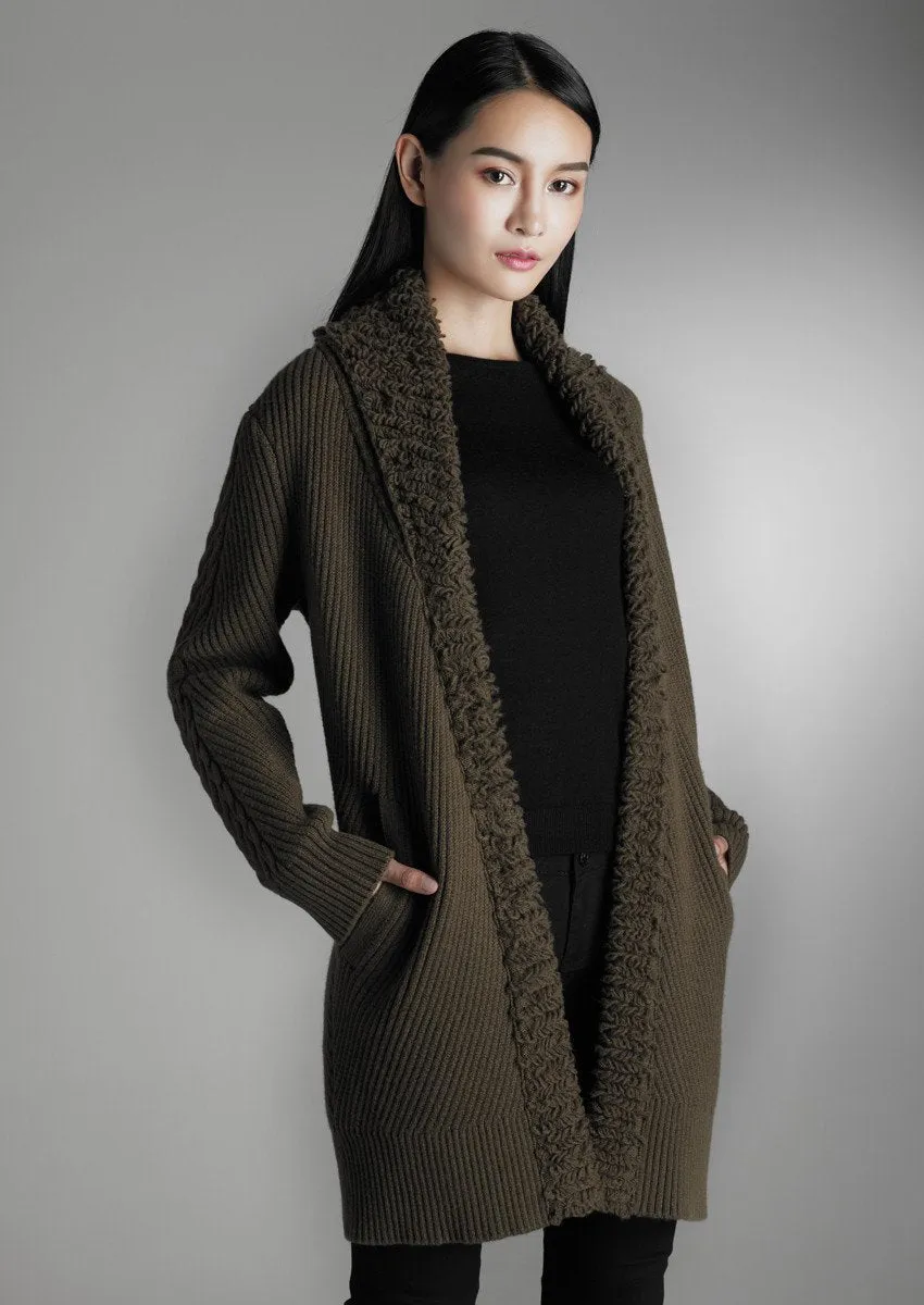 Cocoon cashmere coat