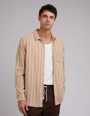 Coen Long Sleeve Shirt Tan Stripe