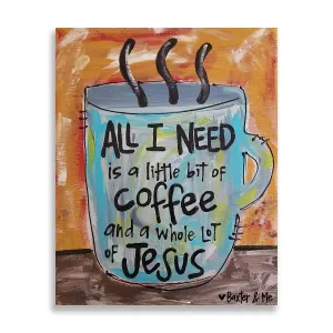 Coffee & Jesus 8" x 10" - Wrapped Canvas