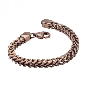 Coffee Plated Stainless Steel Box Chevron Bracelet B5468