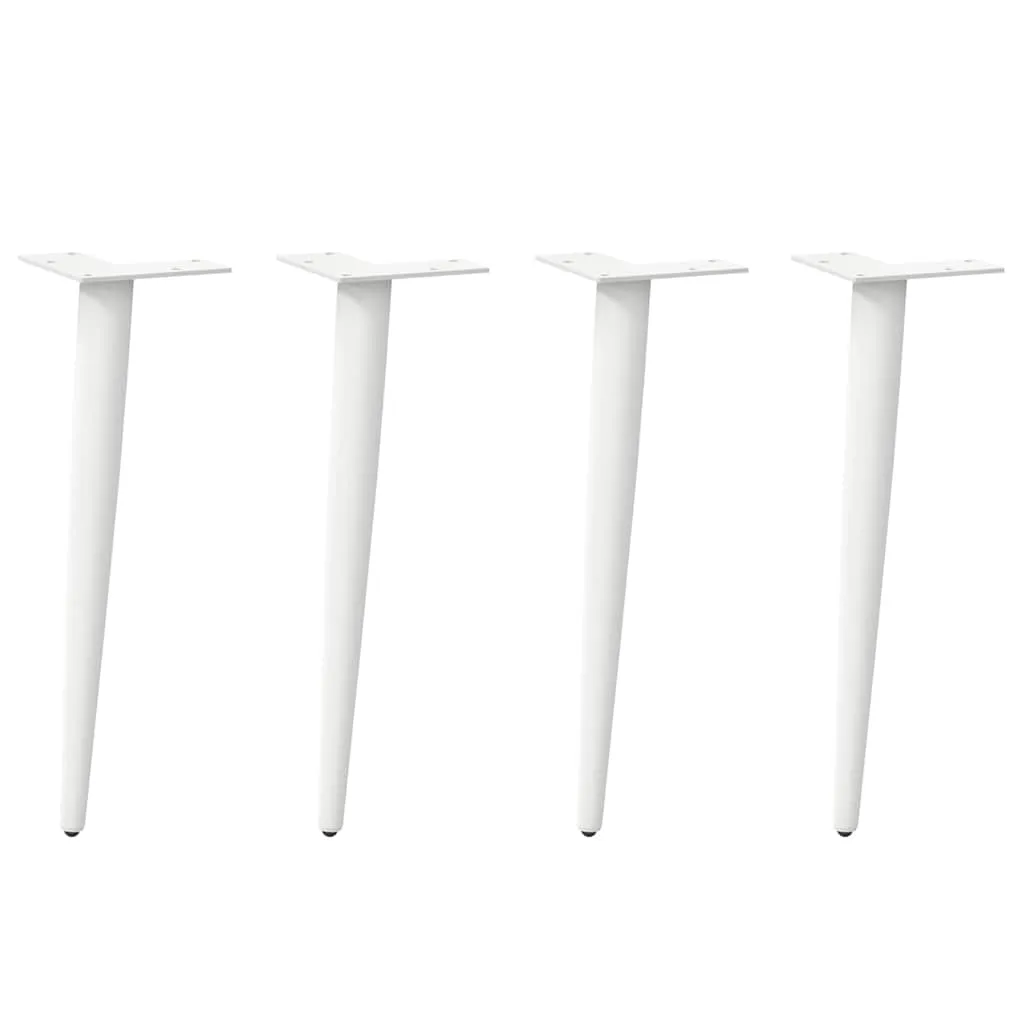 Coffee Table Legs Conical Shape 4 pcs White 30-31 cm Steel