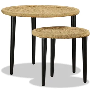 Coffee Table Set 2 Pieces Natural Jute