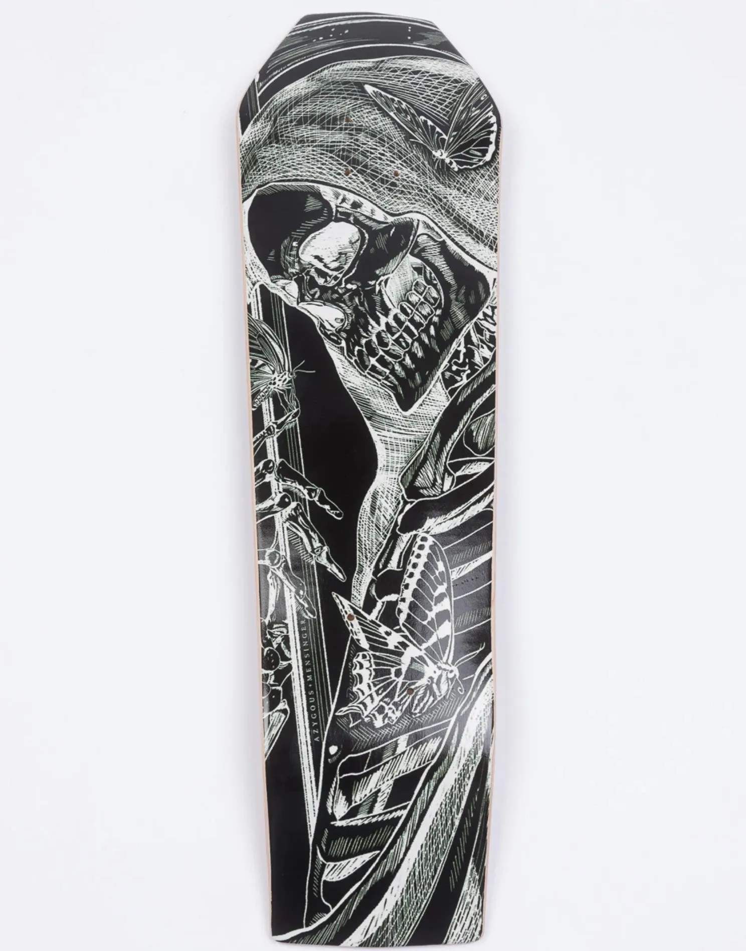 Coffin Deck Skateboard Art Deck by Justin Mensinger x Donatella Azygous